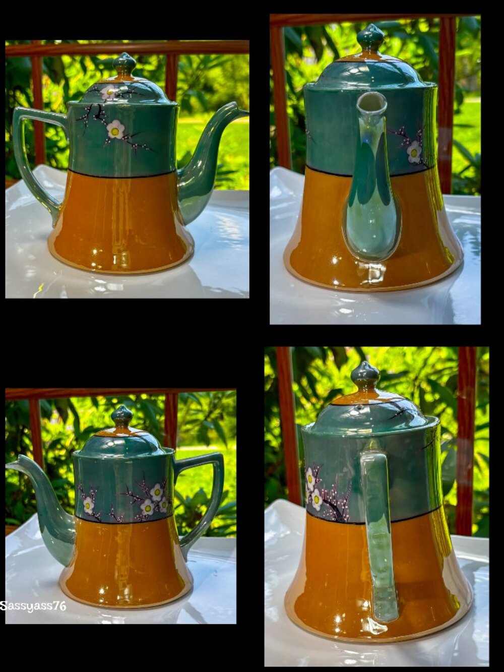 🆕VTG▪️ 15 Pc Authentic Japanese Hand Painted Lusterware CHERRY BLOSSOM Tea Set - Picture 7 of 15
